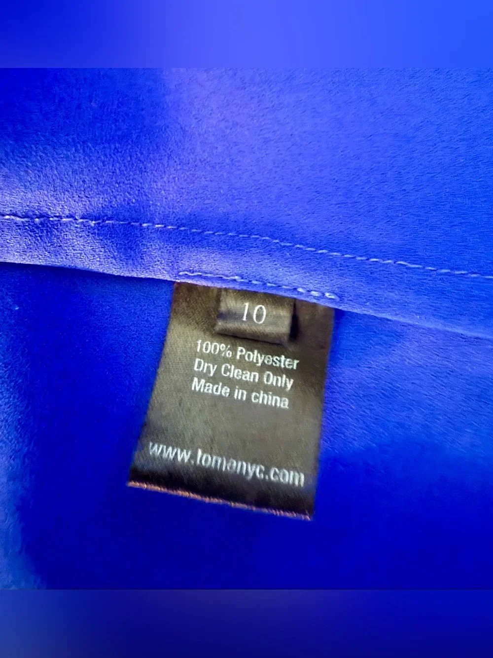 Tome NYC Women’s V-Neck Midi Kimono Dress in Royal Blue - Picture 6 of 6